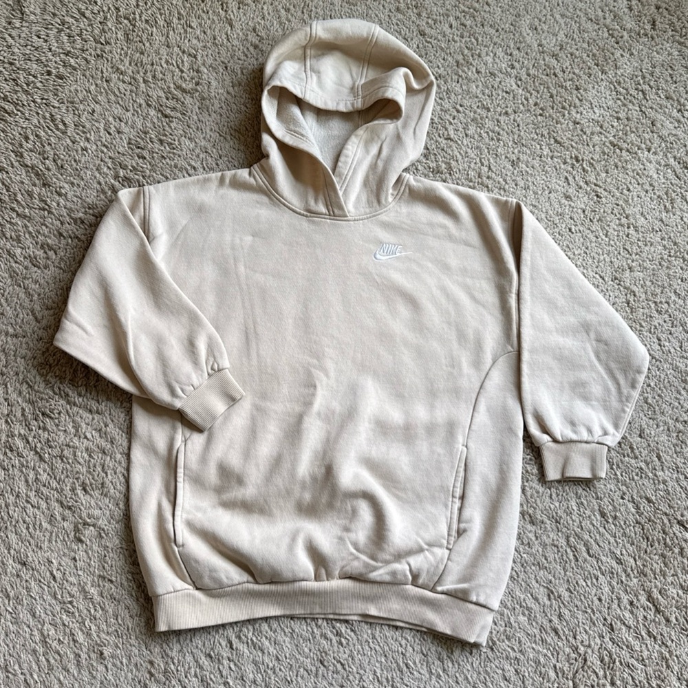 NWOT Kids Nike Light Beige Fleece Hoodie